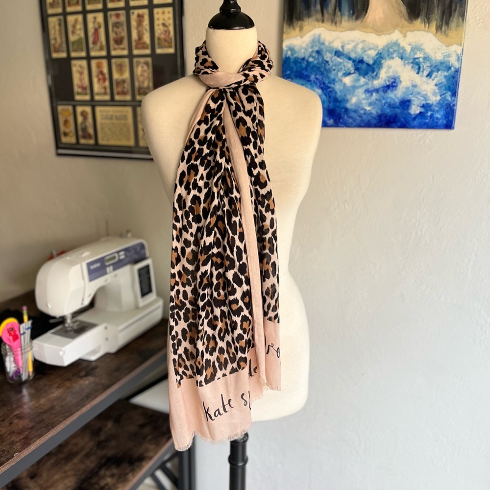 kate spade Leopard Oblong Scarf